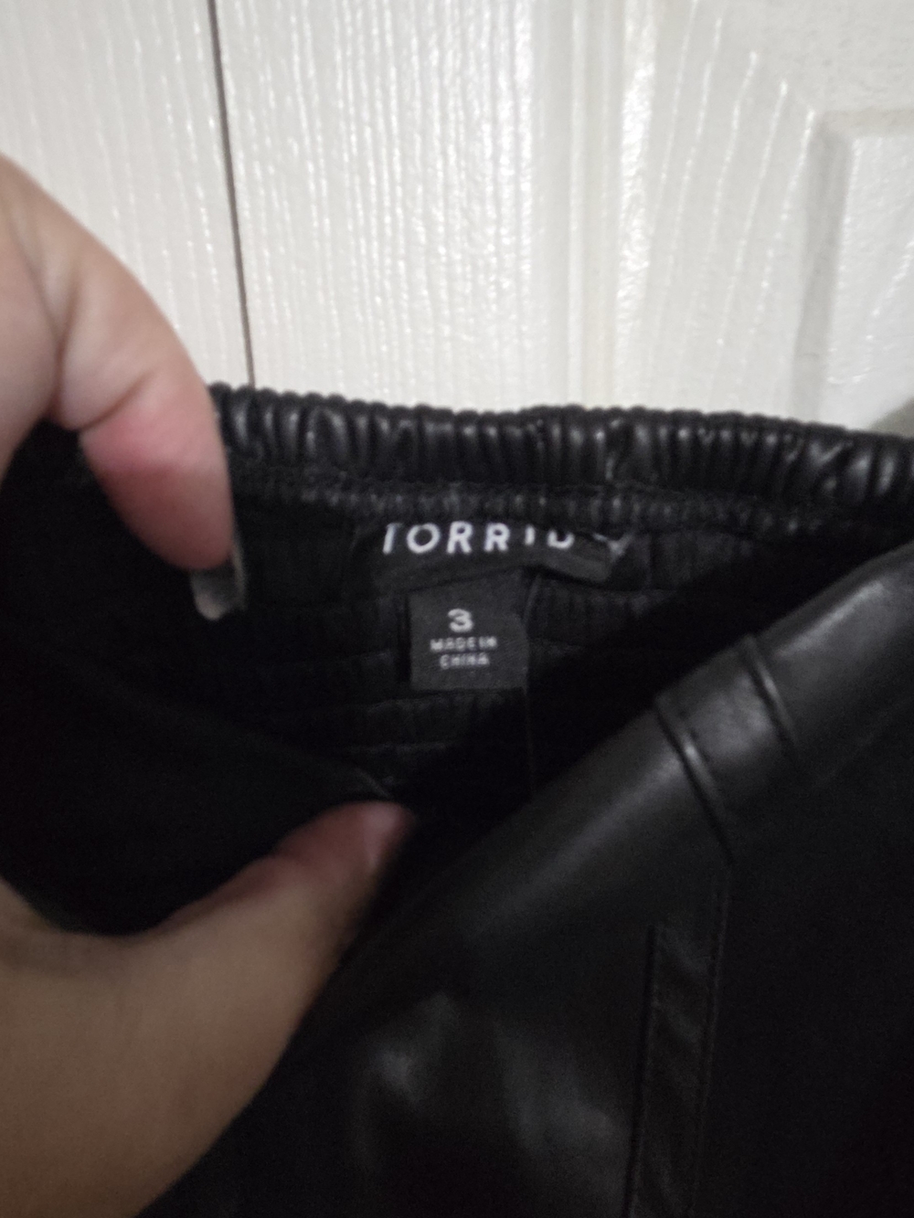 torrid Black Faux Leather Top with Wide Straps - Picture 4 of 5